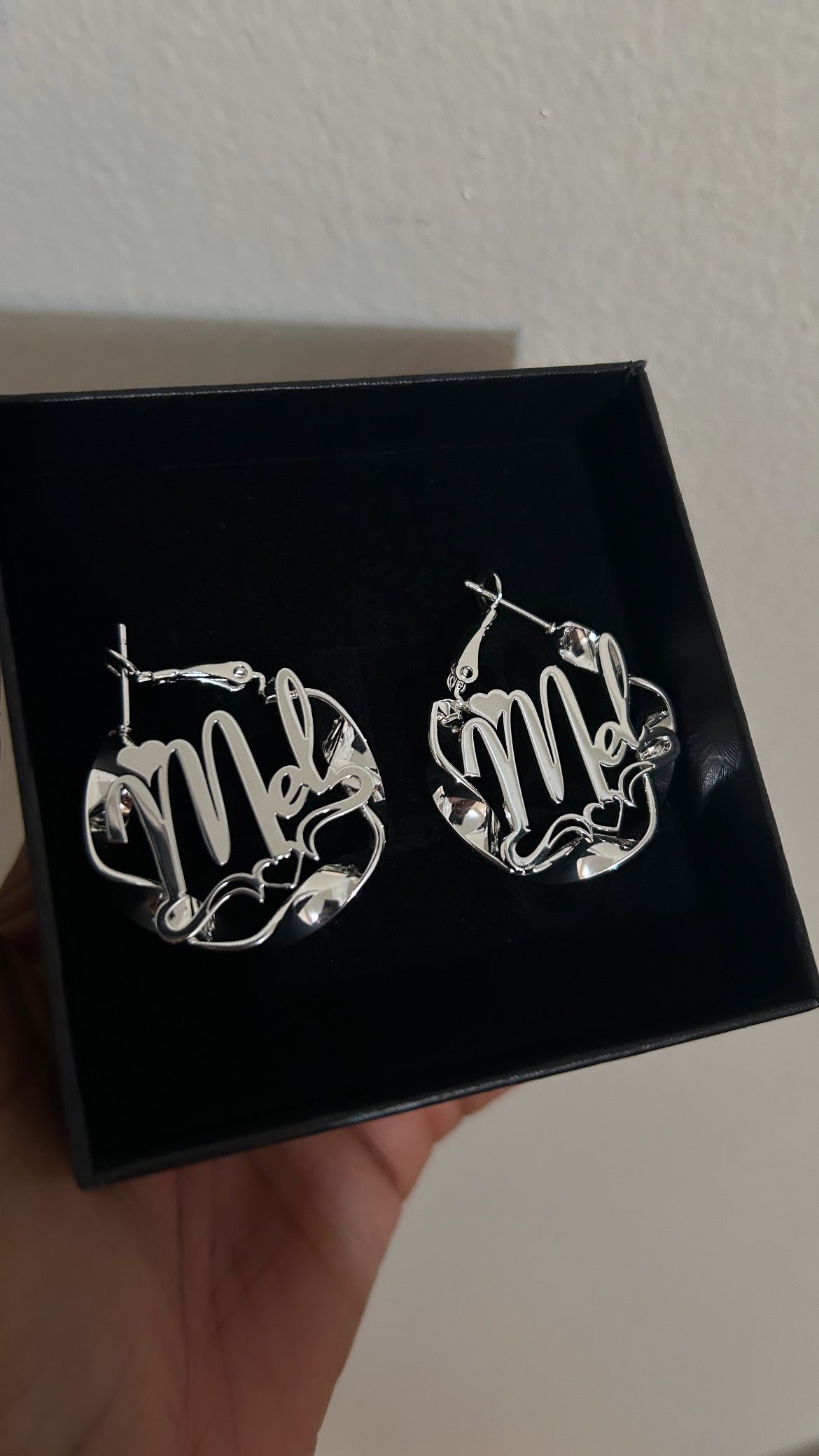 Custom Twisted Hoop Name Earrings