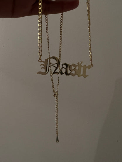 Old English Font Name Necklace