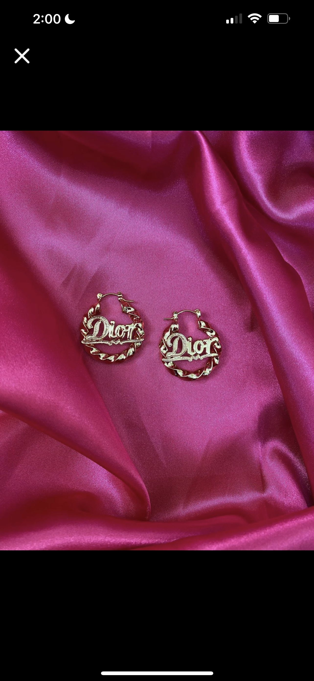 Dior Ring Authentic Dior Monogram Logo Ring in Silver Pink 
