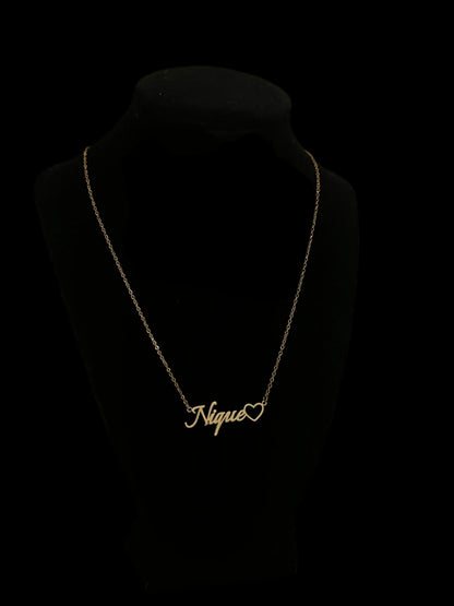 Custom Name Necklace With Heart Pendant 1