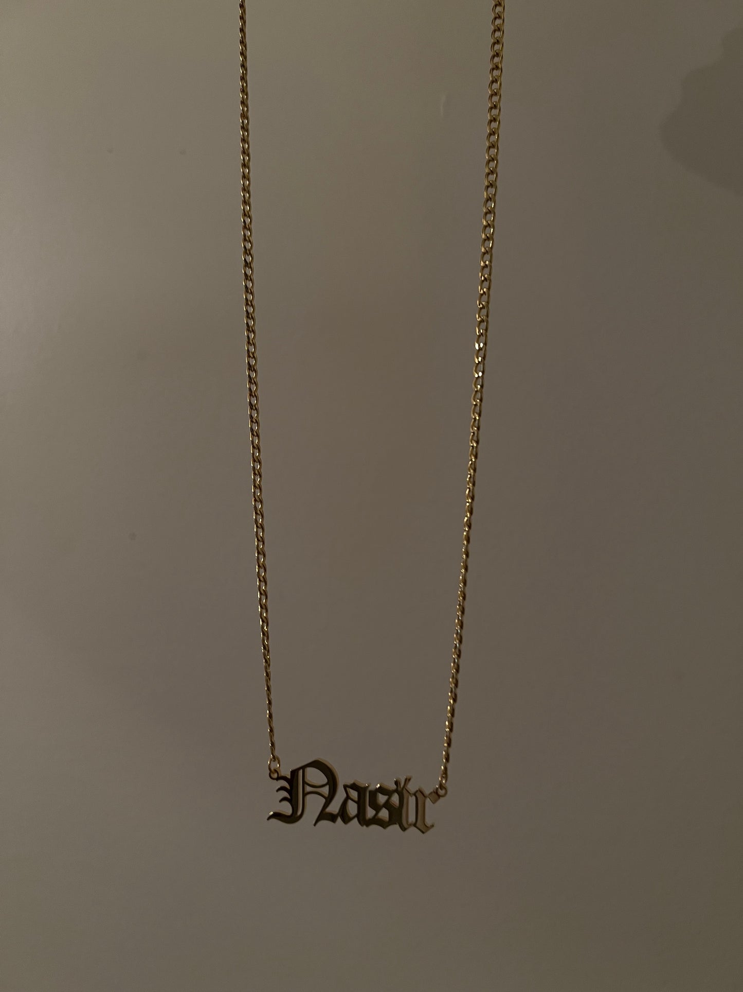 Old English Font Name Necklace