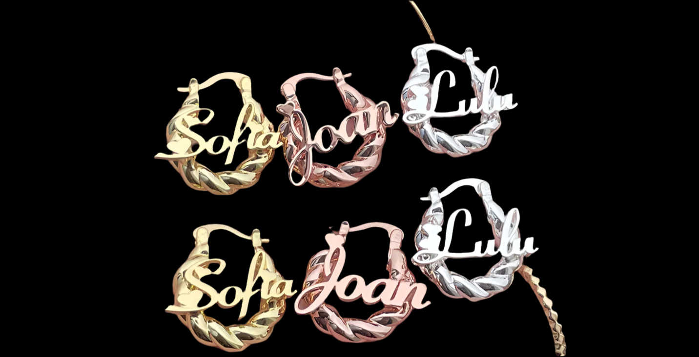 Extra Small Custom Name Hoops