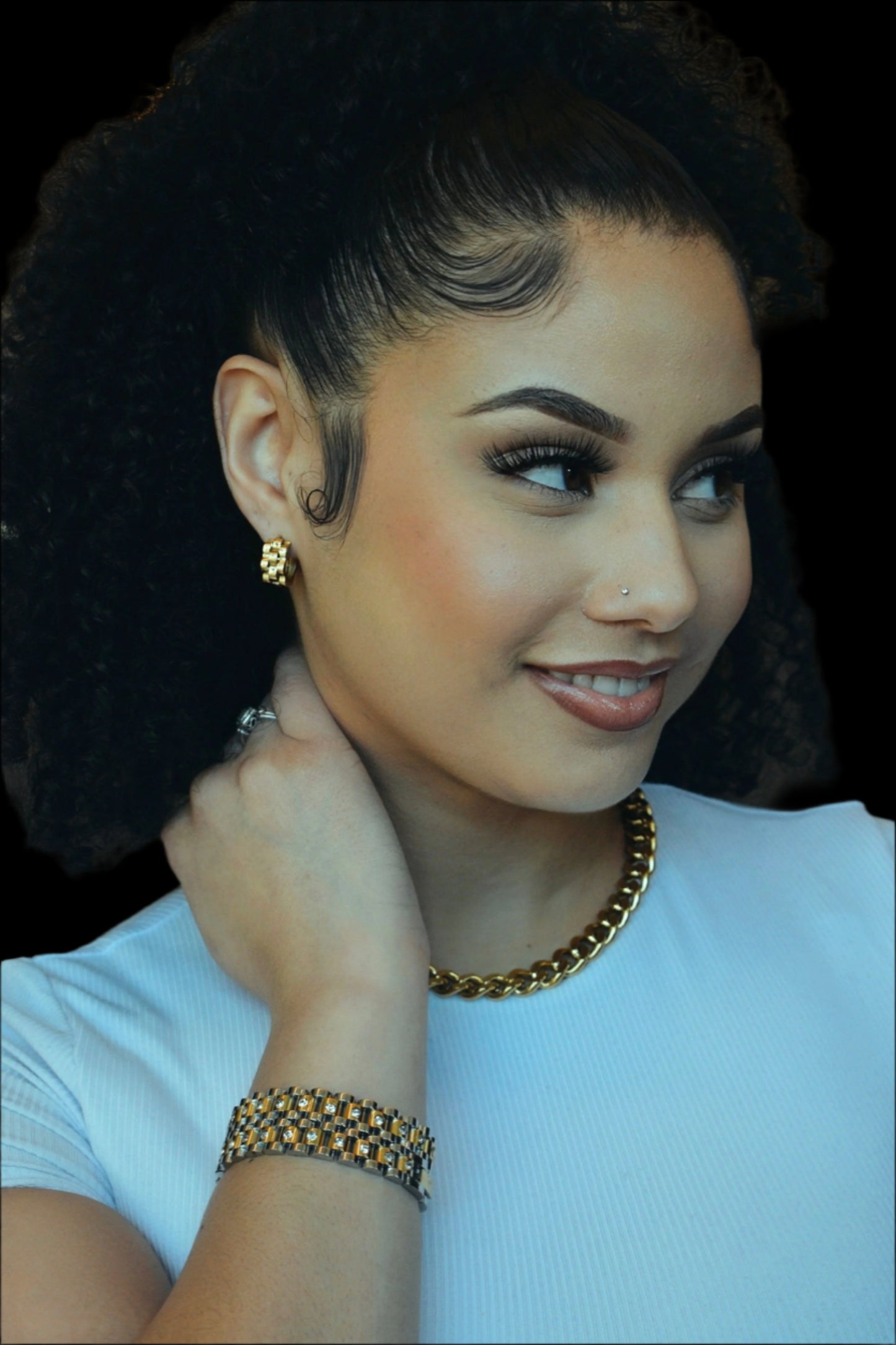 Gold Rolly Hoops