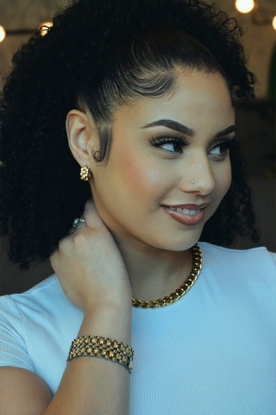 Gold Rolly Hoops