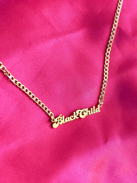 Custom Hippy Font Name Necklace