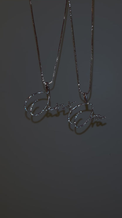 Diamonds In Your Name Pendant Necklace